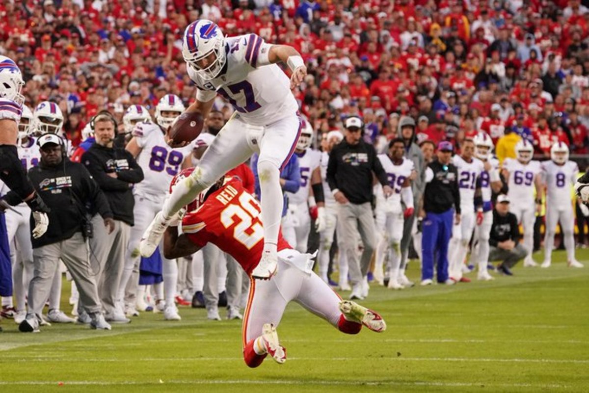 Bills: Josh Allen hurdle photos vs Chiefs are so good from every angle