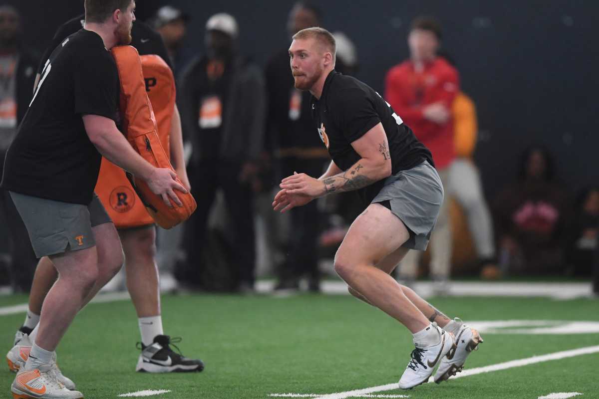 Tennessee Vols TE McCallan Castles had a standout Pro Day on Wednesday