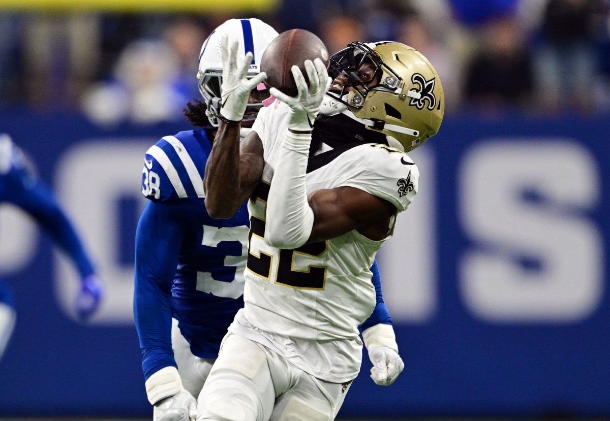 New Orleans Saints WR Rashid Shaheed chooses a side during Kendrick