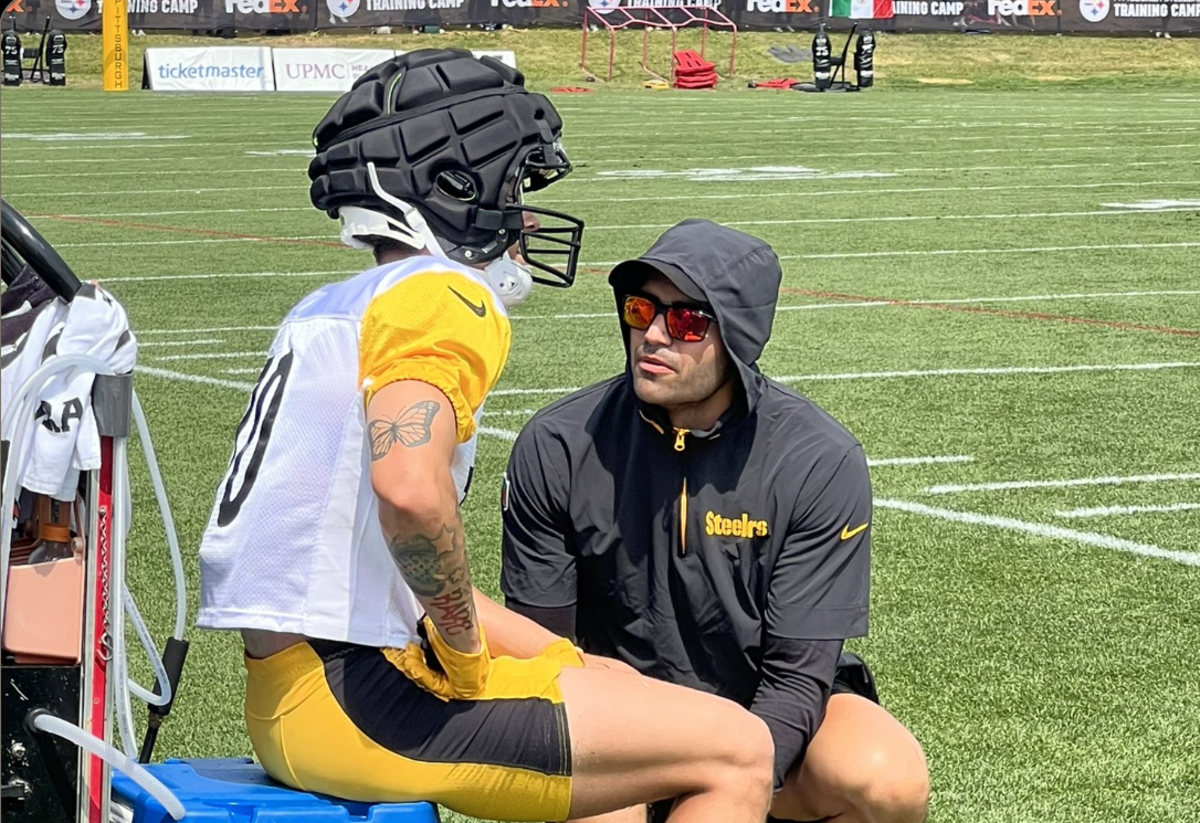 Steelers WR room takes a blow they can't afford after standout rookie gets  carted off at practice