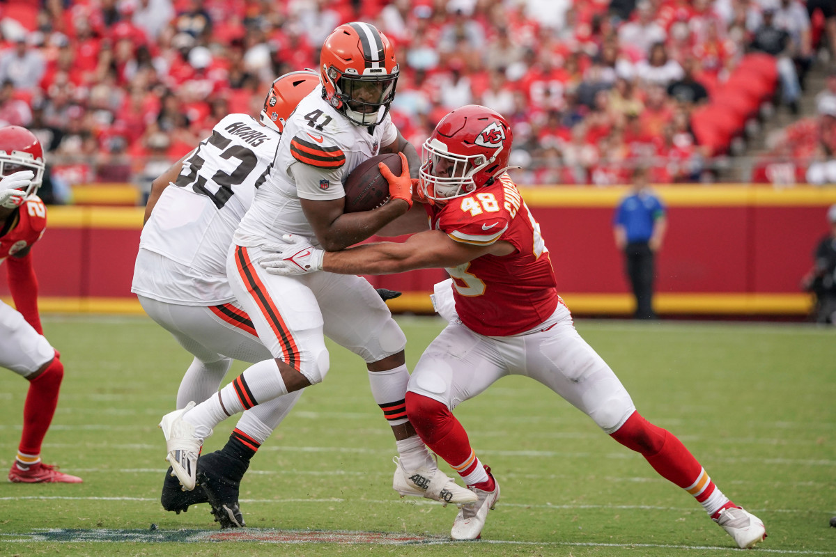 Former Army LB Cole Christiansen (#48) on Special Teams for the KC