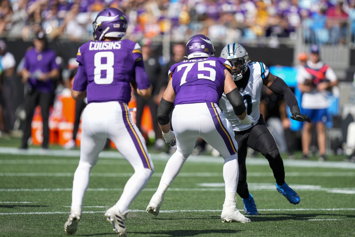 Vikings get 5 sacks, defeat Panthers 21-13