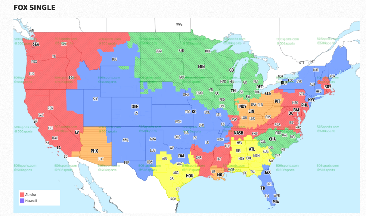 506 Sports - NFL Maps: Week 6, 2022