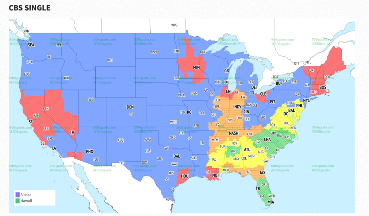 NFL Week 1 TV coverage maps