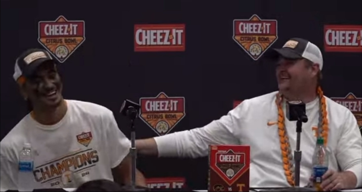 Nico Iamaleava And Josh Heupel Share Hilarious Moment After Tennessee S Nico Iamaleava And Josh Heupel Share Hilarious Moment After Tennessee S