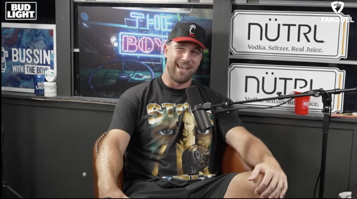 Kansas City Chiefs TE Travis Kelce appears on the Bussin' With The Boys podcast.