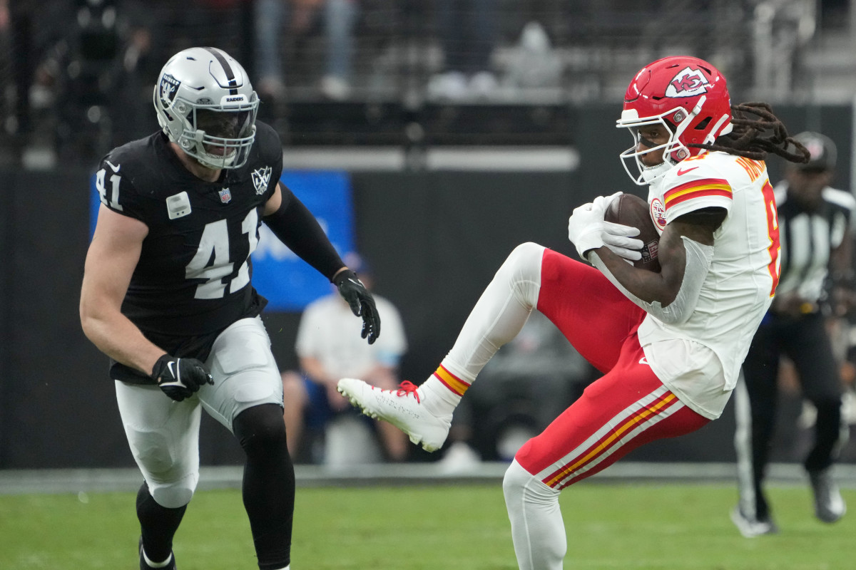 Las Vegas Raiders linebacker Robert Spillane tied his head coach Antonio  Pierce for a record held by undrafted players