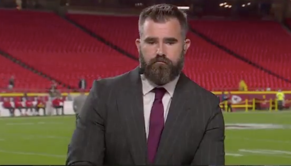 Jason Kelce addresses the Penn State phone-smashing incident on ESPN's pregame show