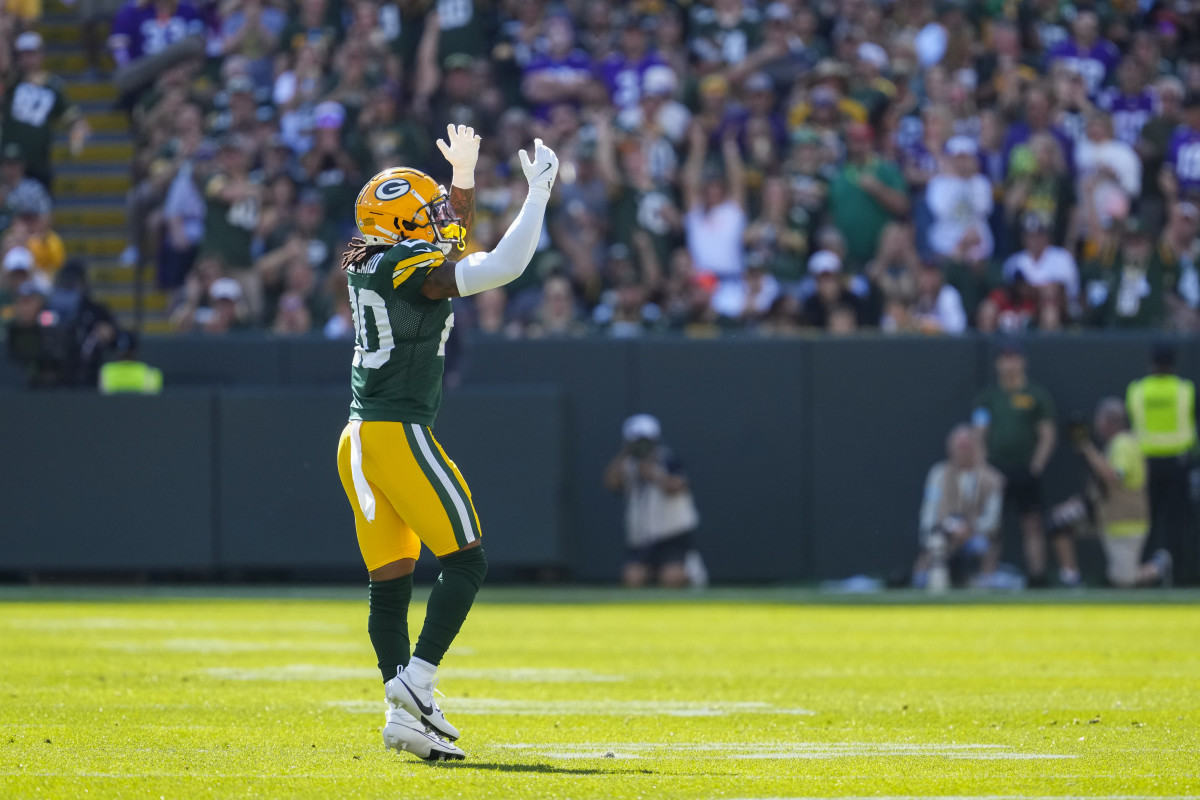 Green Bay Packers safety Javon Bullard (20) during the game against the Minnesota Vikings at Lambeau Field.