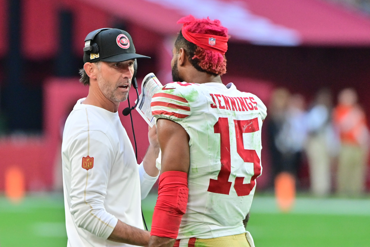 Kyle Shanahan comments on Jauan Jennings' ejection after 49ers receiver  misses out on big milestone