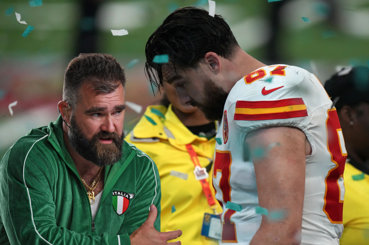 Jason Kelce sends a heartfelt message to Travis Kelce and the Philadelphia Eagles after Super Bowl LIX