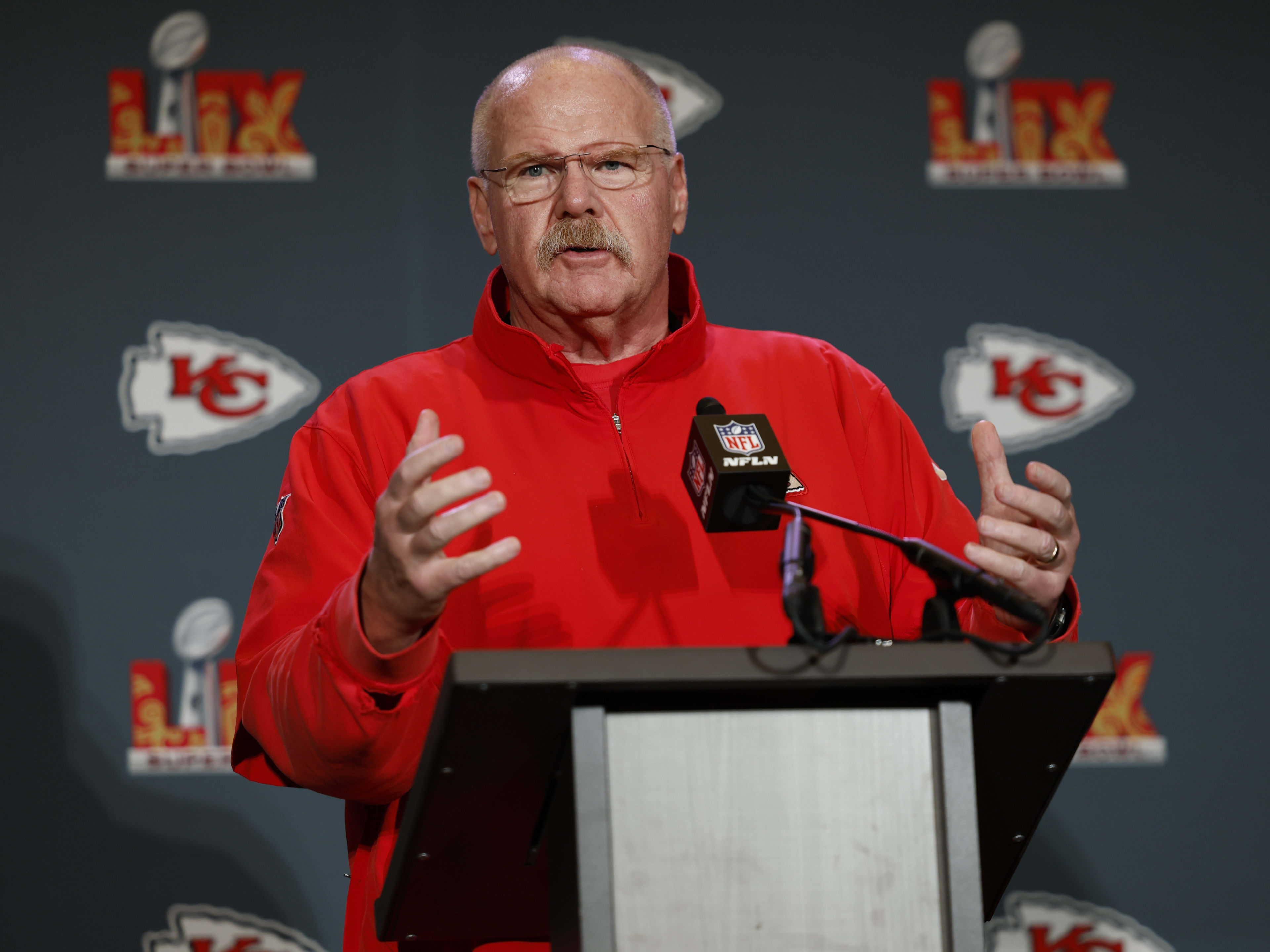 Chiefs HC Andy Reid sends strong message to his team in his pre-game  Saturday night speech ahead of Super Bowl LIX - A to Z Sports