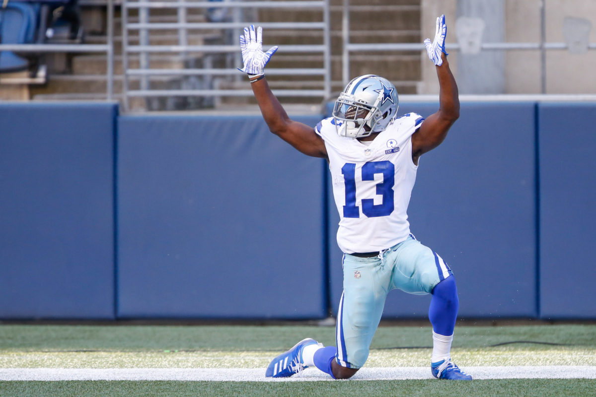 michael gallup, receiver, trade, deal, front office, assets, pick, draft, moss, cooks, cowboys