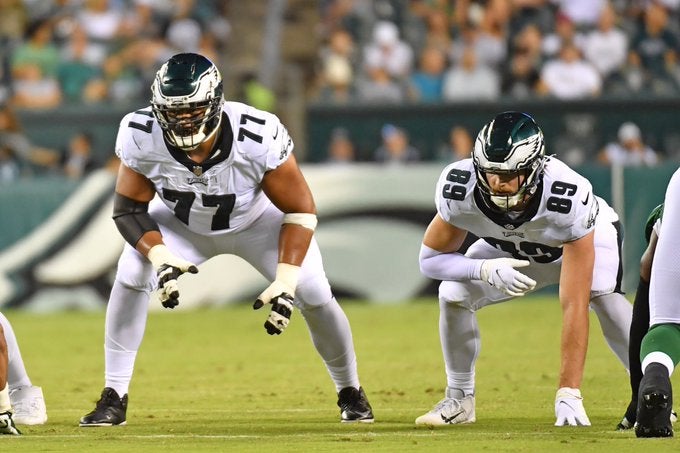 Philadelphia Eagles trade trade rumors Andre Dillard offensive line LT left tackle Jordan mailata starting starter Howie Roseman GM general manager first round 2019 NFL Draft