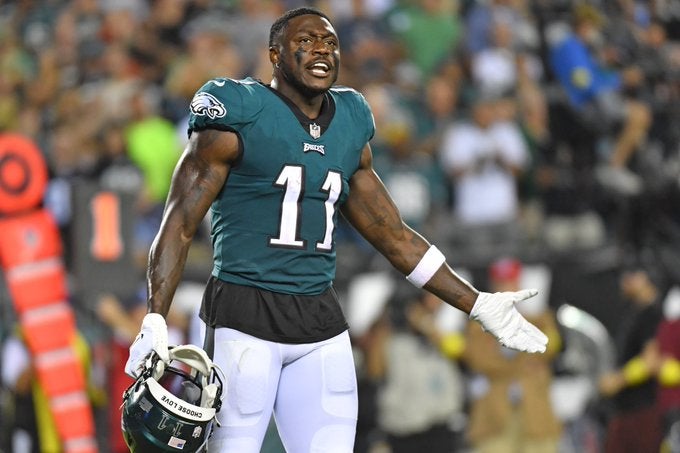 Philadelphia Eagles Philly WR wide receiver A.J. Brown Jacksonville Jaguars practice Week 4 NFL football news