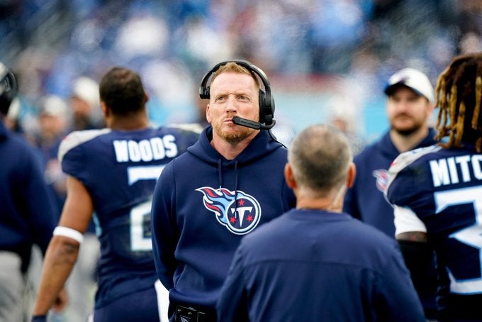 Tennessee Titans OC offensive coordinator Todd Downing christmas Derrick Henry Malik Willis play caller Houston Texans nfl football stats news