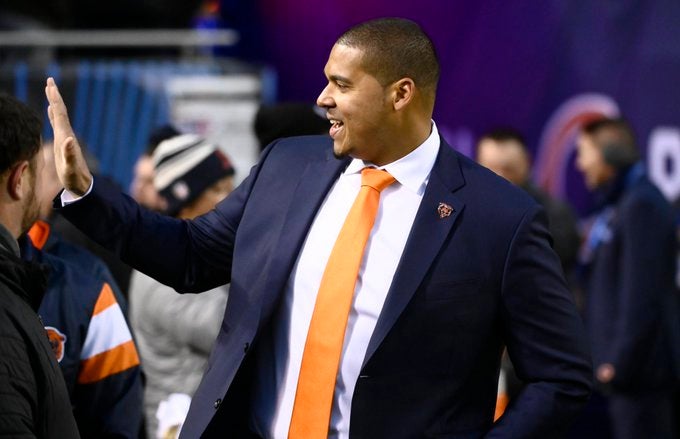 Chicago Bears Ryan Poles gm general manager trade deadline robert quinn salary cap space David Montgomery roquan smith NFL football news philadelphia eagles