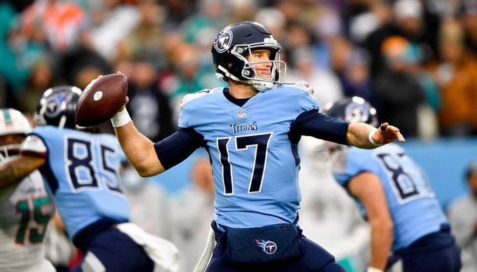 Ryan Tannehill passing yards NFL quarterbacks prop bet player prop BetMGM bettors betting football Tennessee Titans Derrick Henry wide receivers