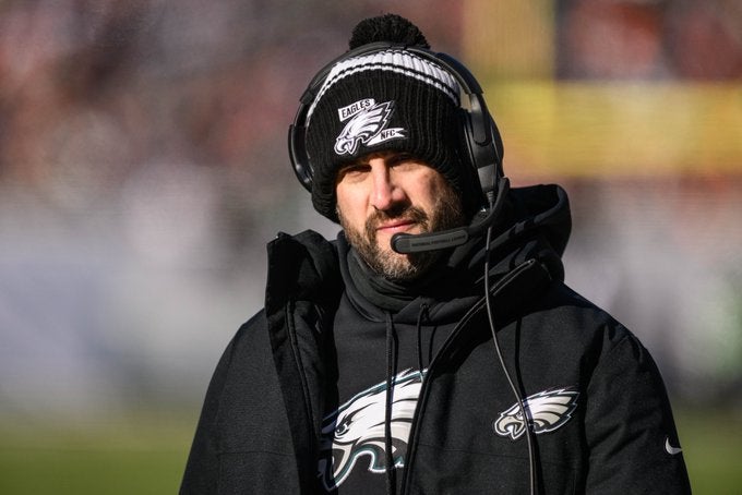 Philadelphia Eagles hc head coach Nick Sirianni Dallas Cowboys Mike McCarthy Gardner Minshew Jalen Hurts win loss nfc east playoffs postseason seed nfl football stats news