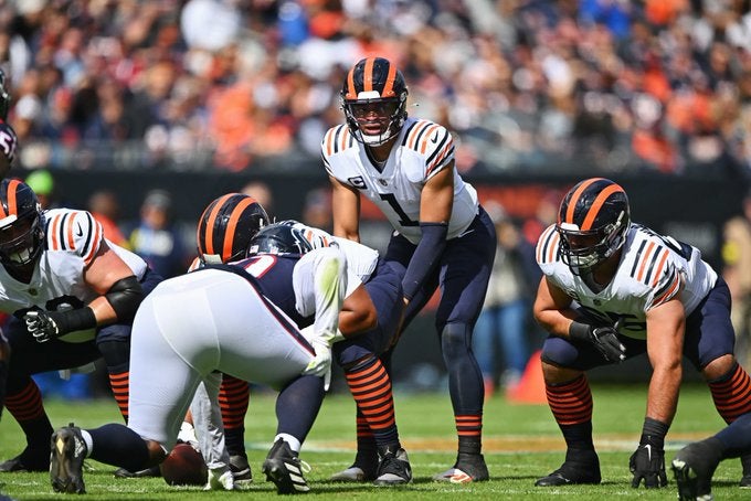 Chicago Bears Week 4 New York Giants Justin Fields Velus Jones Jr. NFL debut football injury report Friday fantasy football news NFC North