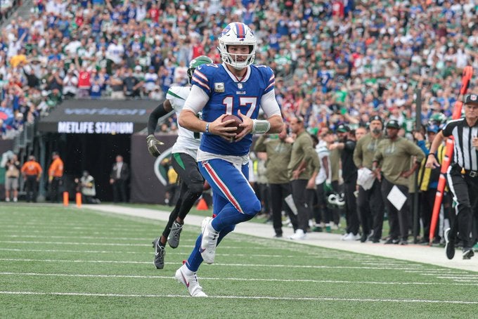 Buffalo Bills QB quarterback Josh Allen elbow injury UCL Mika Garafolo update NFL insider NFL Network health status hurt positive news