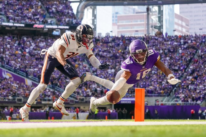Chicago Bears defense secondary cornerback CB history NFL football Justin Jefferson Kirk Cousins Next Gen Stats ESPN Stats And Information Minnesota Vikings Week 5