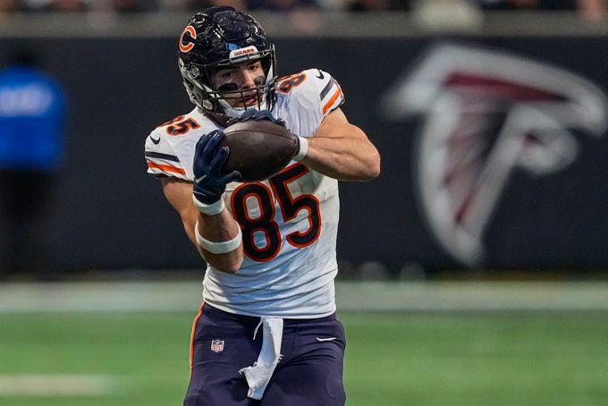 Chicago Bears Matt Eberflus head coach Cole Kmet tight end culture winning loss win Atlanta Winning nfl football news