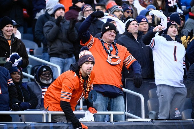 Chicago Bears fans fanbase draft pick 2023 NFL football Atlanta Falcons loss win football news