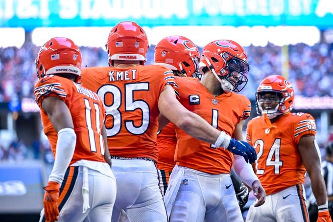 Chicago Bears Khalil Herbert injury update active game Buffalo Bills football nfl stats news