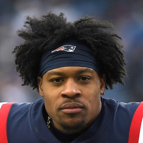 Dec 26, 2021; Foxborough, Massachusetts, USA;  New England Patriots wide receiver N'Keal Harry (1) during warmups prior to a game agains the Buffalo Bills at Gillette Stadium. Mandatory Credit: Bob DeChiara-USA TODAY Sports