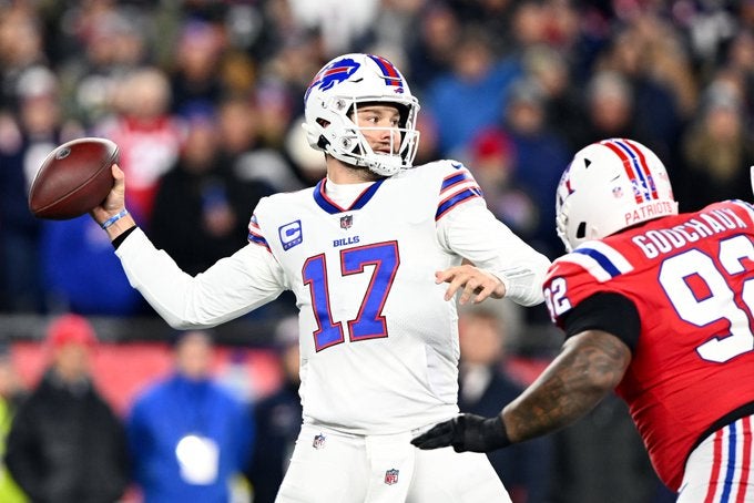 Buffalo Bills Josh Allen NFL record history offense win Thursday Night football TNF New England Patriots football news