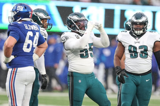 Brandon Graham Philadelphia Eagles Pro Bowl Super Bowl Michael Straham Hall of Fame defensive end three 3 sacks nfl football news age stats team win new york giants