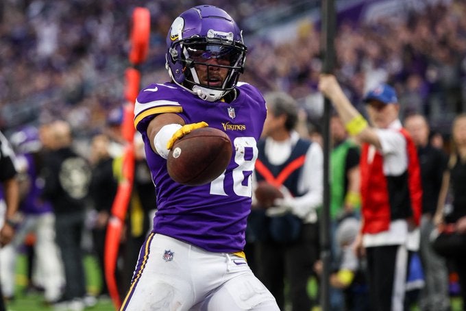 Minnesota Vikings Justin Jefferson wr wide receiver receiving yards record franchise NFL history Calvin Johnson nfl football news stats