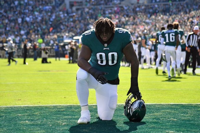 Philadelphia Eagles DT defensive tackle Jordan Davis defense run rush injured reserve injury update report ankle Tennessee titans Pittsburgh Steelers NFL football news week