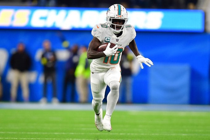 Miami Dolphins Tyreek Hill NFL record franchise touchdown receiving yards franchise nfl football los angeles chargers SNF news