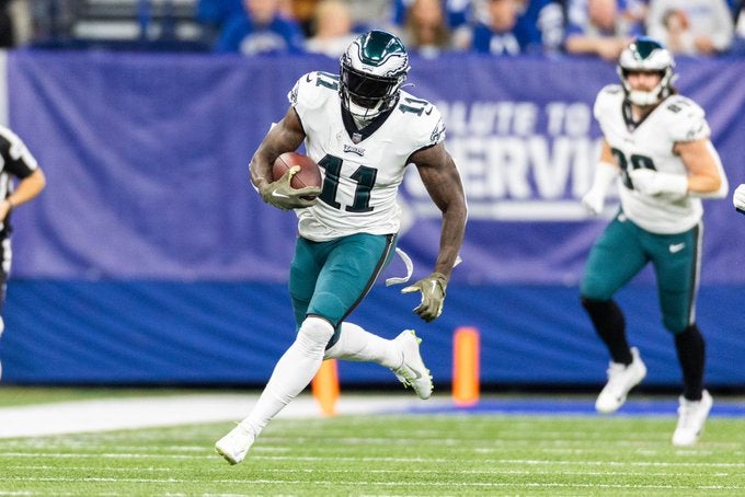 Philadelphia Eagles A.J. Brown Green Bay Packers health injury status update Sunday Night Football SNF Nick Sirianni head coach wide receiver WR wideout pass defense offense Jalen Hurts NFL football news