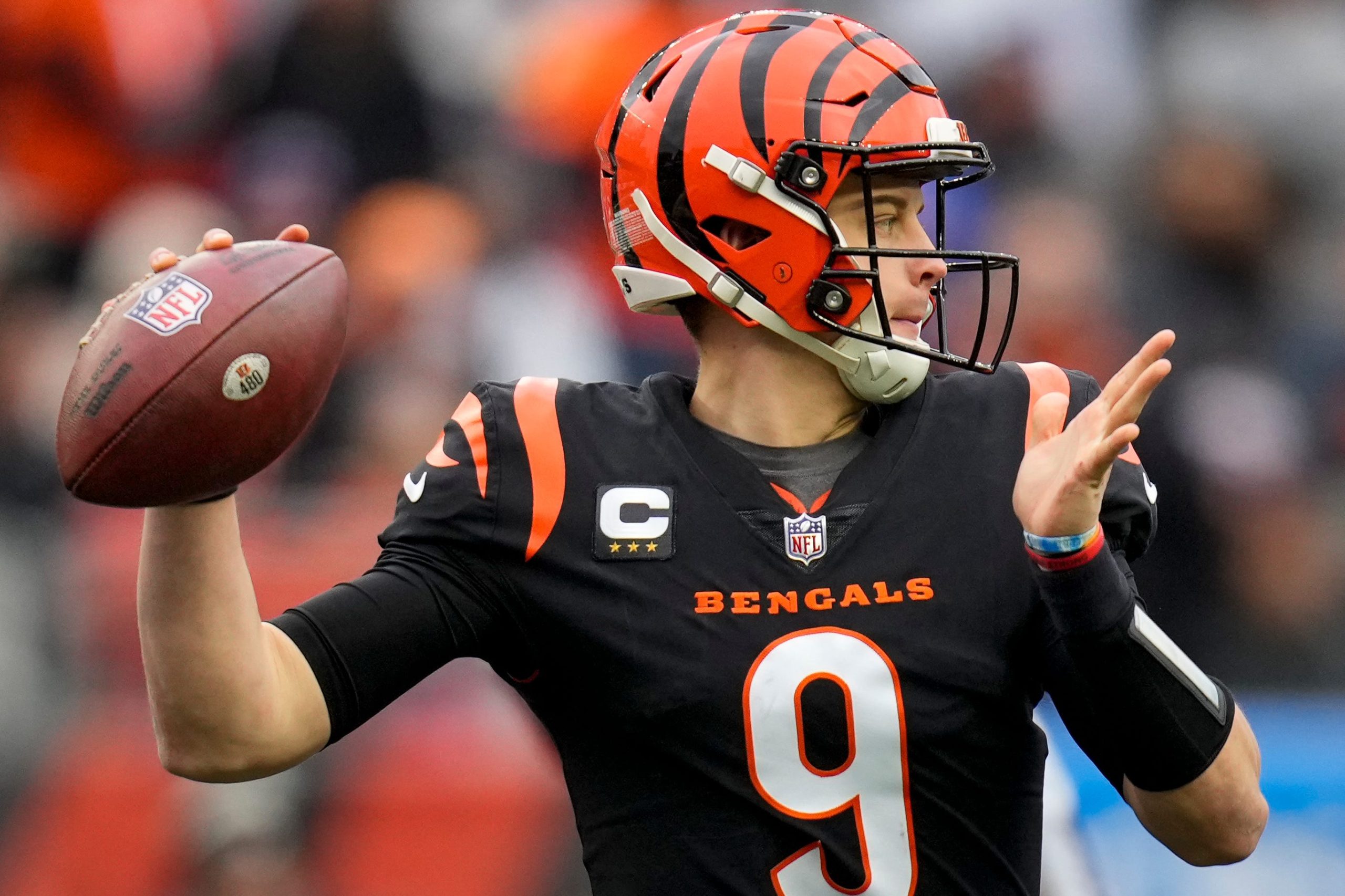 Joe Burrow threw for 4,475 yards and 35 touchdowns during the 2022 season for the Cincinnati Bengals. Syndication The Enquirer
