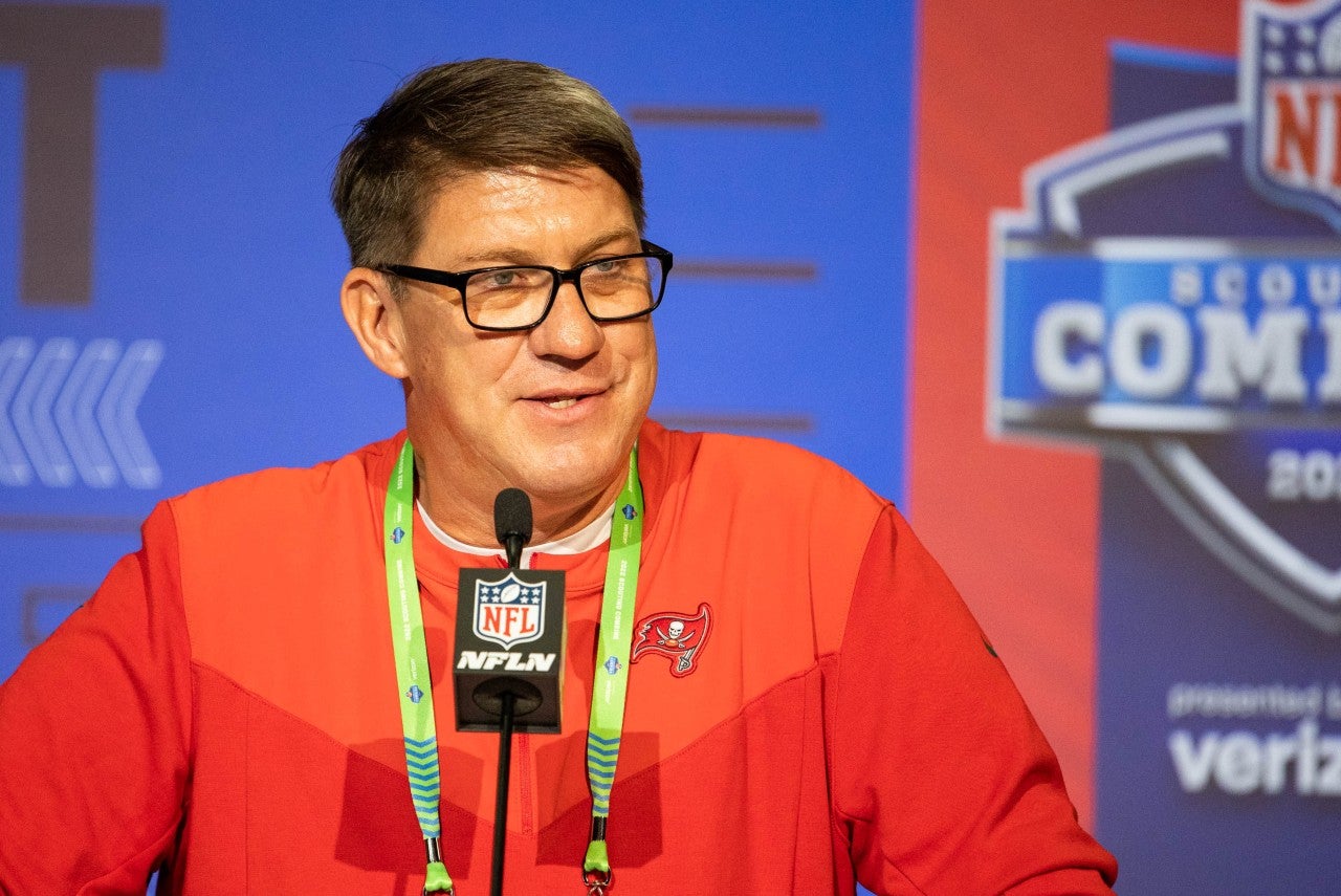 Jason Licht and the Buccaneers tagged Chris Godwin on Tuesday. Photo credit: Trevor Ruszkowski-USA TODAY Sports