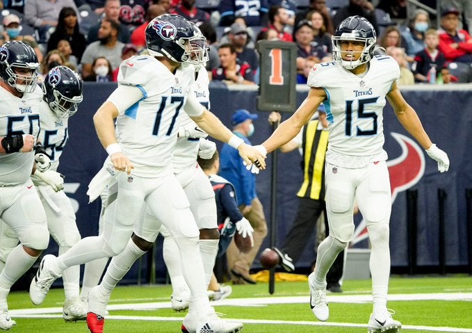 Nick Westbrook-Ikhine NWI Tennessee Titans WR wide receiver Ryan Tannehill Treylon Burks Robert Woods NFL football Todd Downing offensive coordinator draft UDFA Indiana