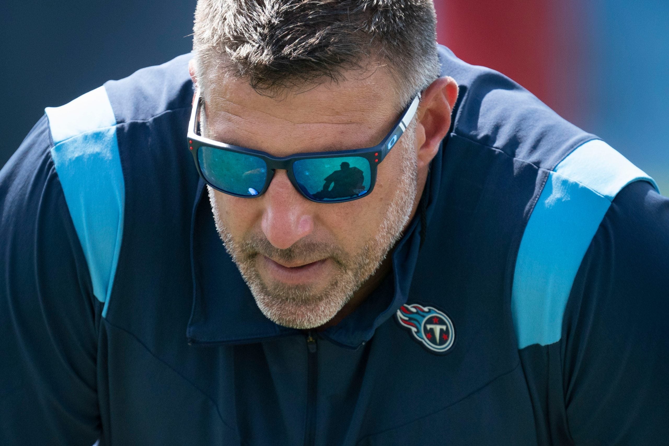 Tennessee Titans head coach Mike Vrabel watches his players during practice at Ascension Saint Thomas Sports Park Wednesday, Sept. 7, 2022, in Nashville, Tenn. Nas 0907 Titans 018