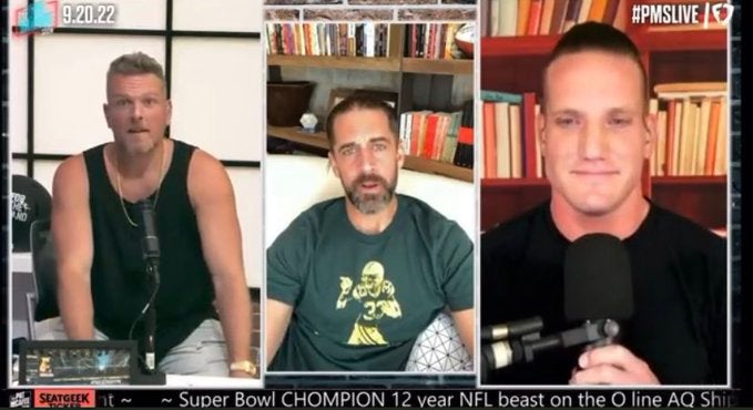 Tennessee Titans Pat McAfee Show Colts Aaron Rodgers defends Mike Vrabel Derrick Henry Ryan Tannehill dead 0-2