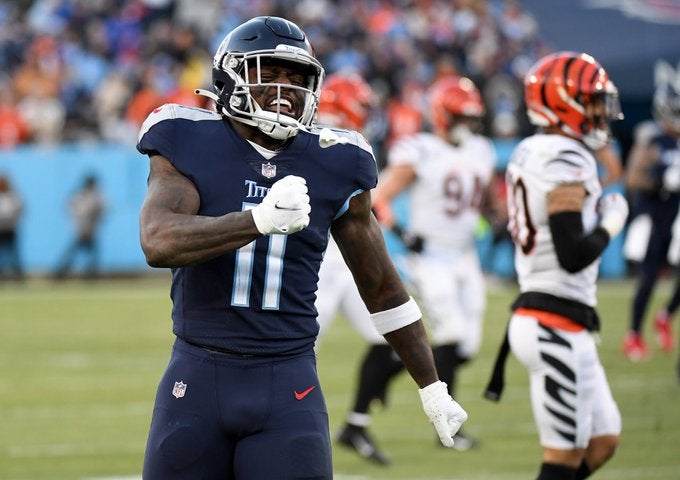 Tennessee Titans A.J. Brown YAC yards after catch Todd Downing offense