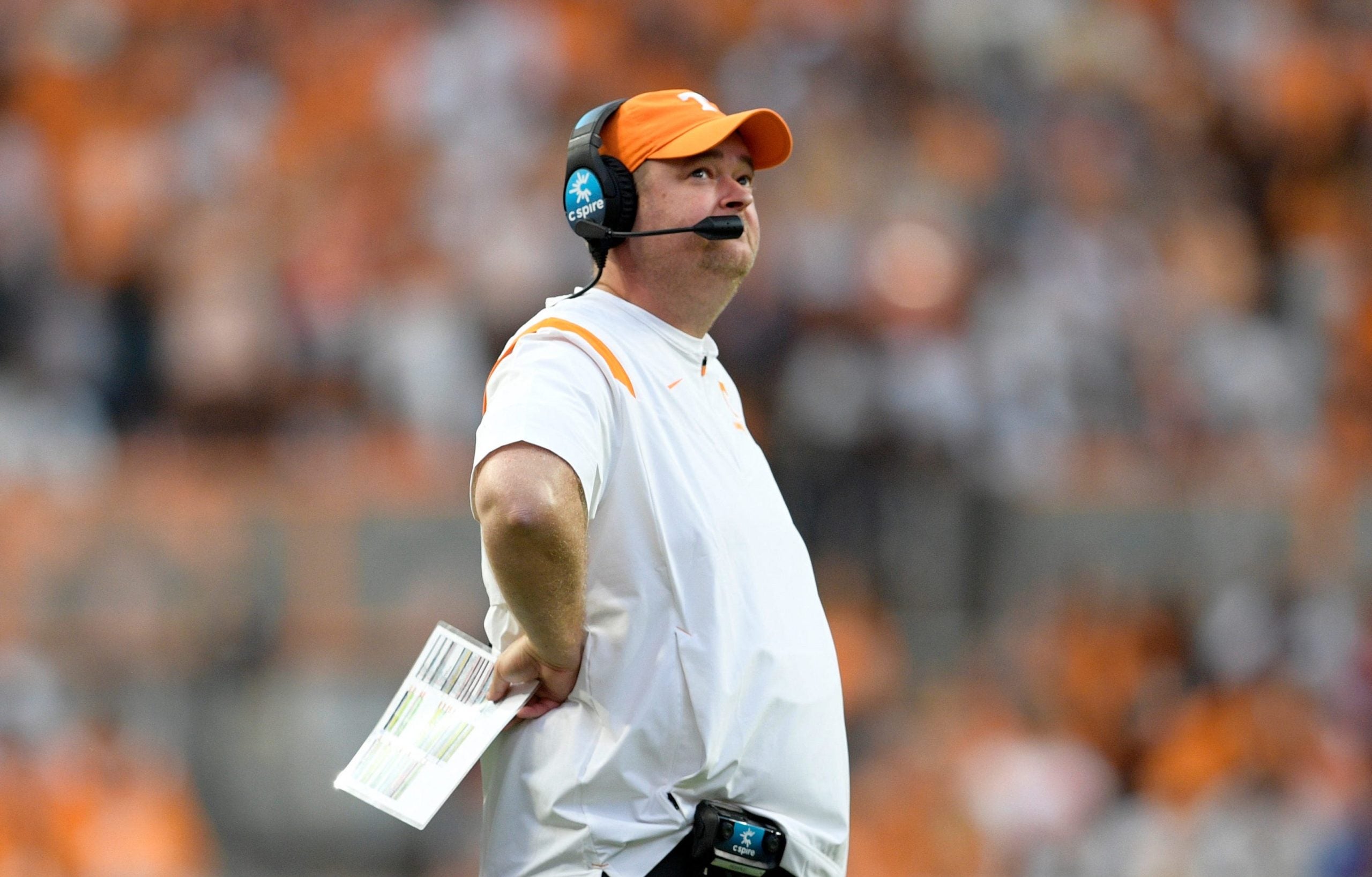 Tennessee Head Coach Josh Heupel during Tennessee's football game against Akron in Neyland Stadium in Knoxville, Tenn., on Saturday, Sept. 17, 2022. Kns Ut Akron Football