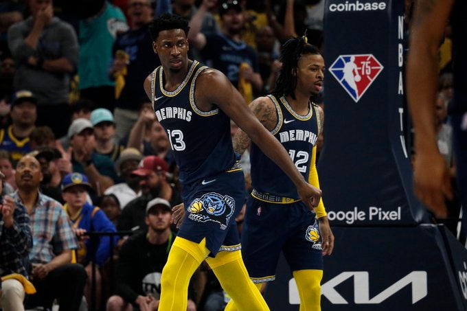 Memphis Grizzlies Golden State Warriors NBA Playoffs rebounds Steven Adams Steph Curry Klay Thompson Jordan Poole Andrew Wiggins Taylor Jenkins