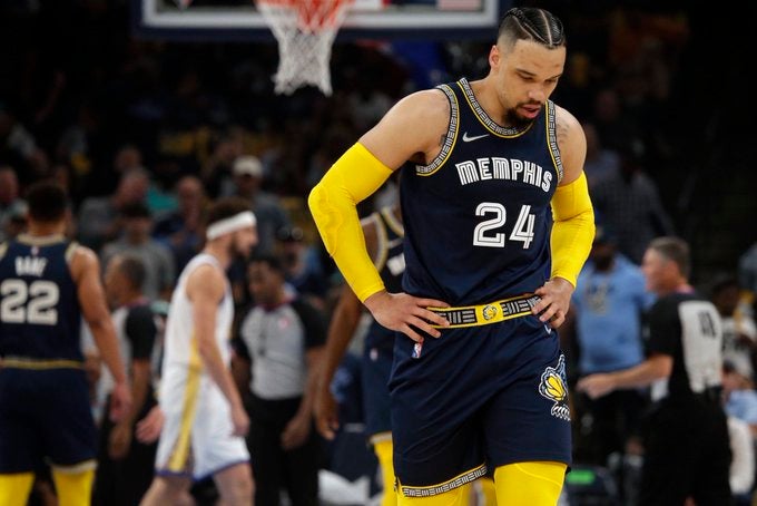 Dillon Brooks suspended suspension Game 3 Golden State Warriors Memphis Grizzlies Gary Payton Jr. injury elbow NBA Playoffs