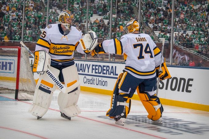 Best Bet Draftkings Sportsbook Nashville Predators Preds Dallas Stars Pekka Rinne Juuse Saros retirement jersey NHL