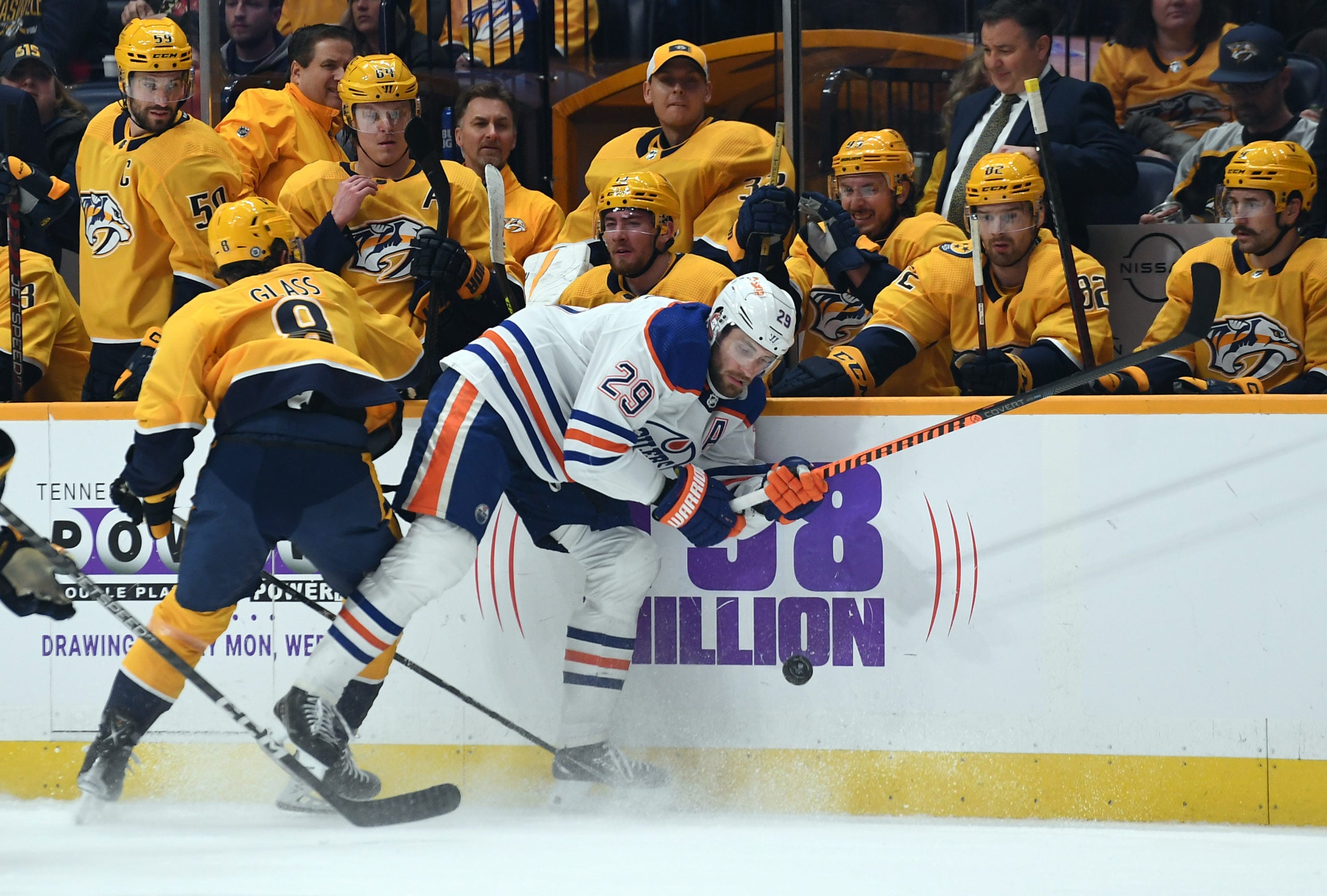 Cody Glass Leon Draisaitl Nashville Predators Edmonton Oilers