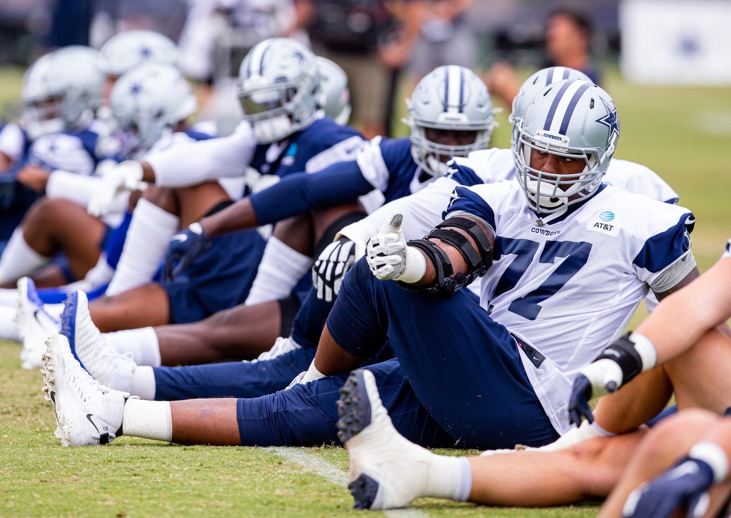 cowboys, training camp, camp, dallas, smith, offensive line, fans, 2020, 2021, injuries, collins