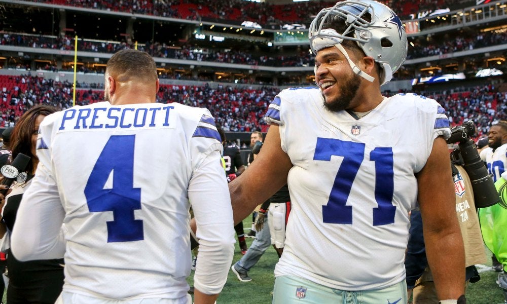 offensive line, cowboys, dak prescott, young, CeeDee lamb, season, 2021, 2020