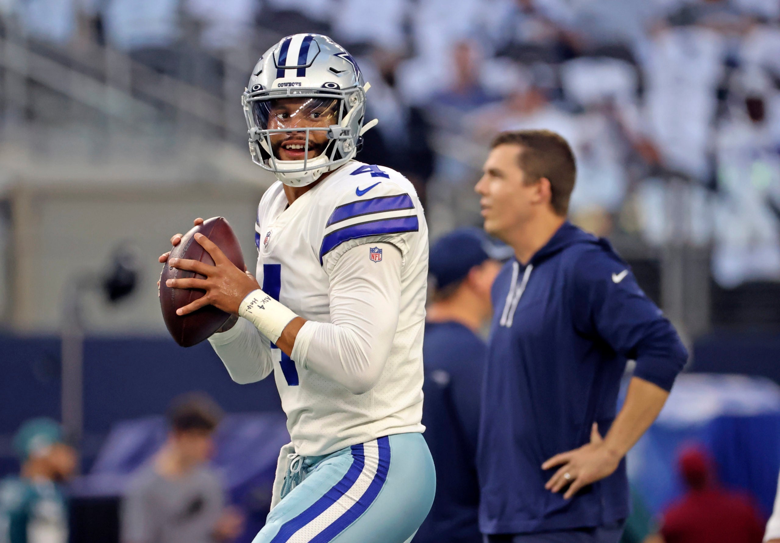 Dak Prescott, Panthers, Rhule, Cowboys, Manning, Brees, QB, comparison
